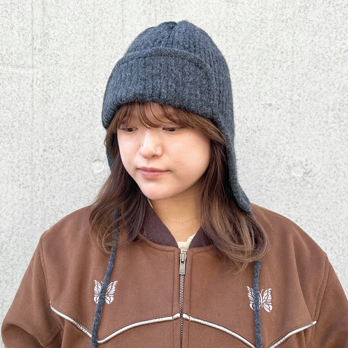 【抗菌 消臭 2way 手洗い】ソエリラ Rib Knit Flight Cap リブ ニット フライト キャップ 帽子 耳当て付き リボン フライトキャップ ゴルフ アウトドア 散歩 プレゼント ギフト リブニット 洗える 暖かい 防寒 あご紐 レディース フリーサイズ 3色 lcd-u47743　誕生日 2