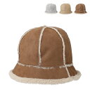 ベーシックエンチ Faux Mouton Metro Hat フェイク ムートン メトロ ハット バケットハット ファー ボア バケット ハット 帽子 レディー...