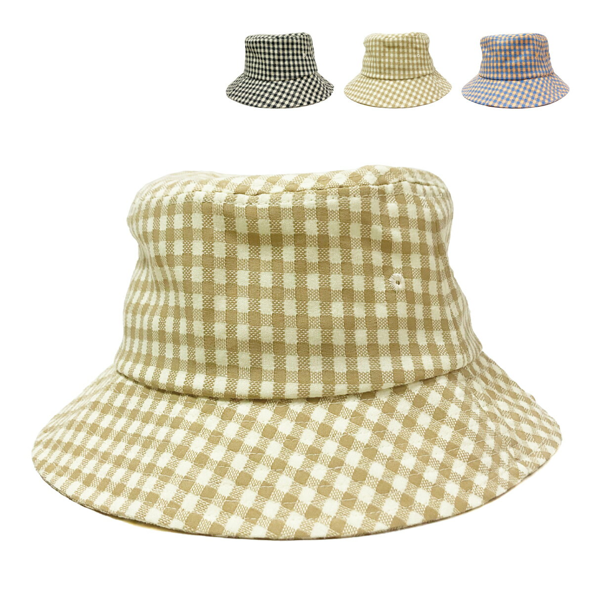 【抗菌 消臭】ラバブル Check Bucket Hat チェック バケット ハット バケハ バケットハット ゴルフ 散歩 日除け バケ…