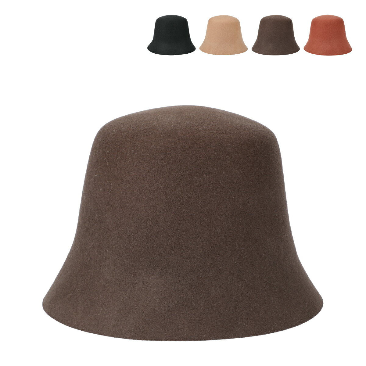 ベーシックエンチ Felt Tulip Hat フェルト チューリップ ハット シームレス バケットハット 帽子 レディース 秋冬 …