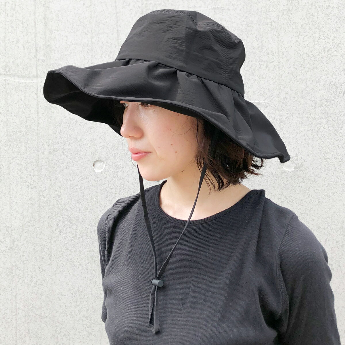 【はっ水 洗える 抗菌 消臭】ソエリラ Frill Brim Hat フリル ブリム ハット サフ...
