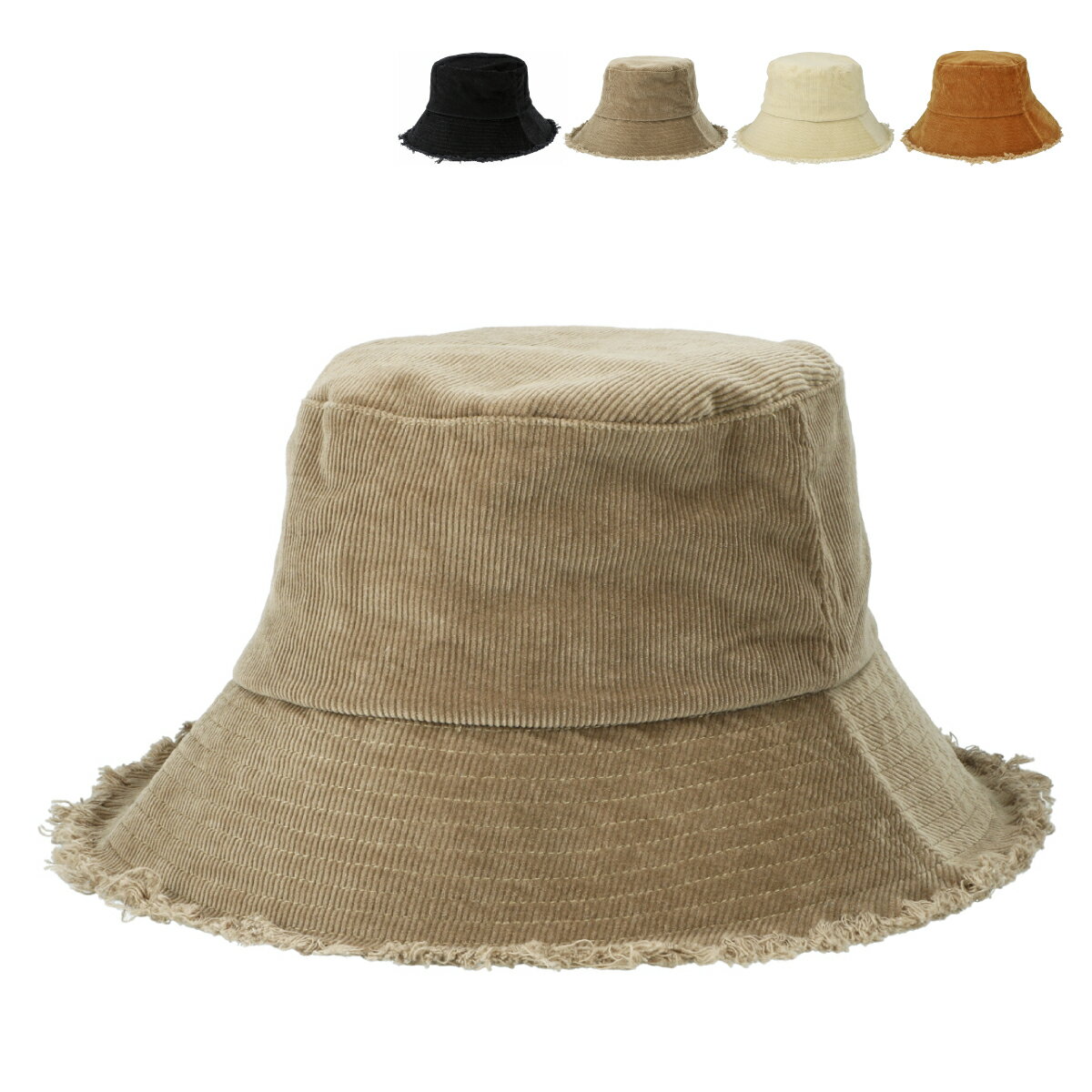 ラバブル Corduroy Bosa Bucket Hat コーデュロイ ボサ バケット ハット 切りっぱなし 抗菌 消臭 コールテン バケハ フリンジ バケットハット バケツ ベーシックエンチ ベルハット 韓国 ファッション 帽子 レディース 女性 秋冬 サイズ調整 フリーサイズ 全4色 lct-u17535