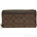 コーチ COACH メンズ ラウンドファスナー長財布 『アコーディオン ジップ アラウンド』 マホガニーxブラウン PVCxレザー f58112mabr コーチアウトレット クリスマスセール
