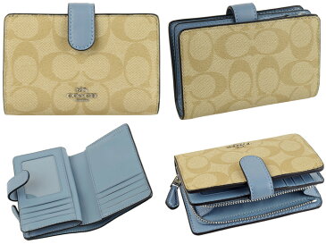 コーチ COACH 二つ折り財布 シグネチャー アウトレット 23553svqnq | L字ファスナー さいふ サイフ ウォレット 財布 小銭入れ パスケース カード入れ 多い レディース かわいい 可愛い オシャレ おしゃれ 軽い ブランド