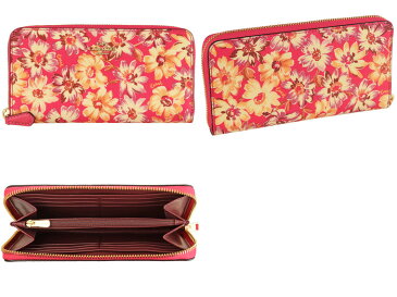【9日20時〜10日24時までP10倍】コーチ COACH ラウンドファスナー長財布 花柄 アウトレット 3474impmc