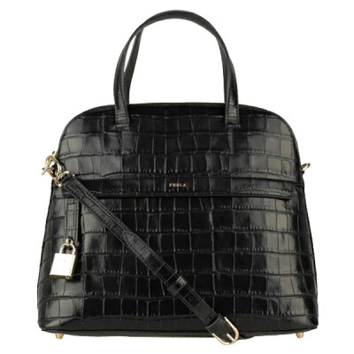 フルラ バッグ FURLA 2WAYショルダーバッグ PIPER M DOME 1927 アーチロゴ baqnfpiko0000o6000 | ショルダー かばん 鞄 斜め掛け 肩がけ レディース ブランド レザー 本革 革 クロコ型押 送料無料 30日間返品保証 代引手数料無料