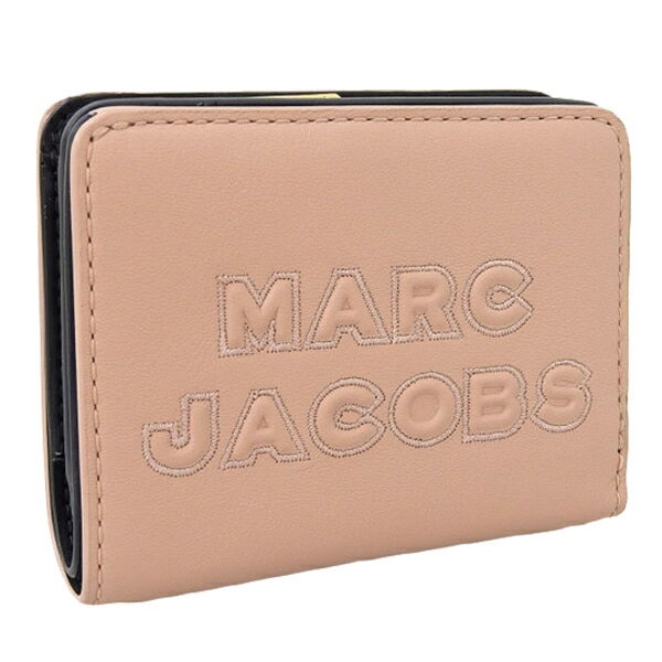 マークジェイコブス MARC JACOBS 二つ折り財布 財布 レザー BALLET バレット ベージュピンク系 レディース m0015752-253