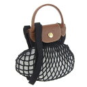 ロンシャン LONGCHAMP LE PLIAGE ショルダーバッグ 2WAY バッグ キャンバス レザー バッグ ブラック レディース 10139-hvh-0...