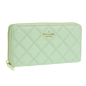 ケイトスペード KATE SPADE SMOOTH QUILTED LARGE CONTINENTAL WALLET 長財布 財布 レザー ミントグリーン系 レディース wlru6340-404 アウトレット 【全品ポイント10倍 4日20時〜】 ハロウィン特別クーポン配布中