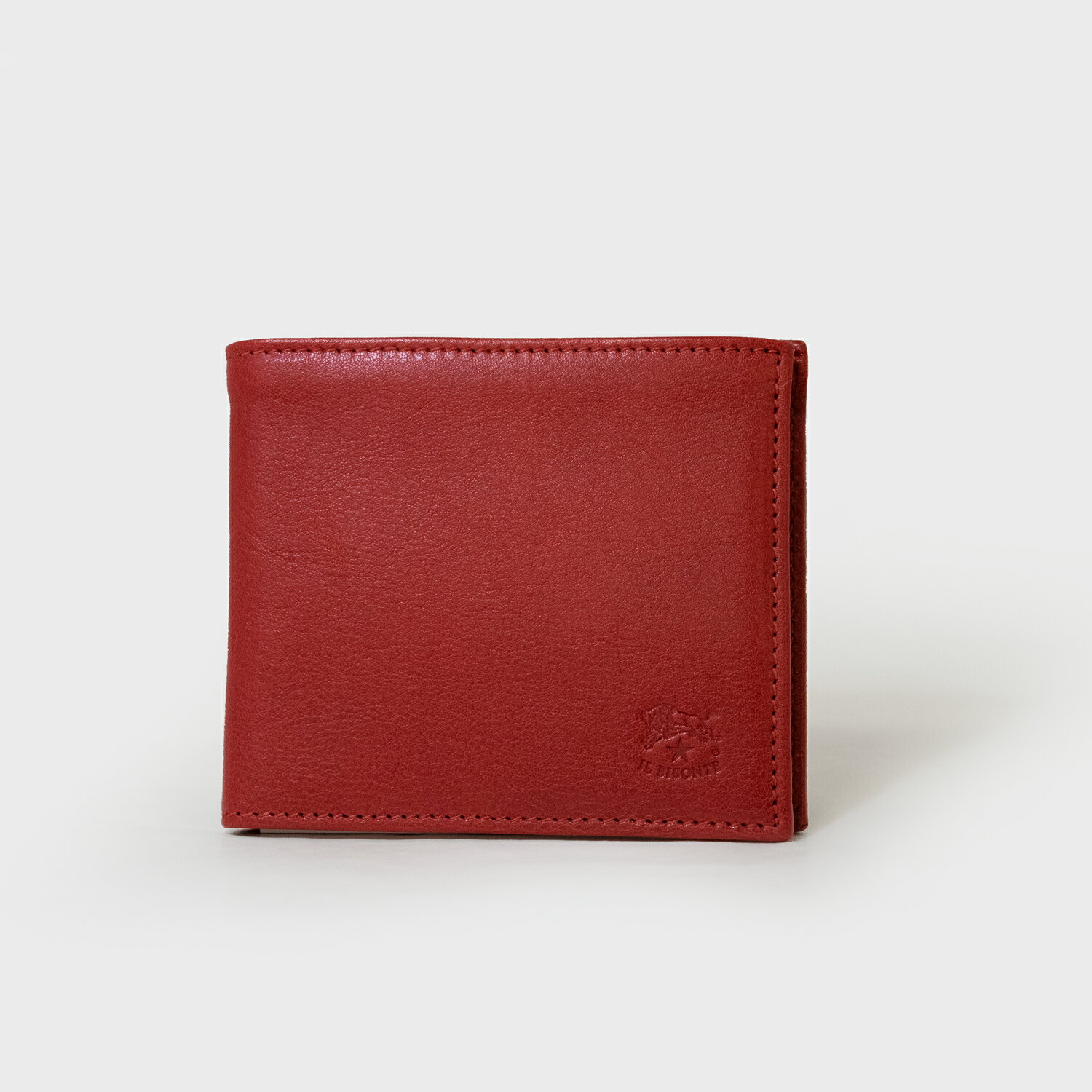 イルビゾンテ IL BISONTE 二つ折り財布 レザー レッド メンズ sbw005pv0005re155x 30日間返品保証 代引..