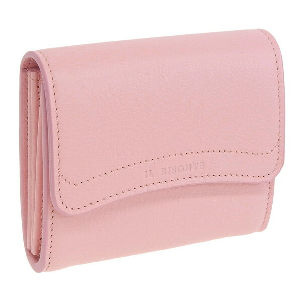 イルビゾンテ IL BISONTE 二つ折り財布 レザー ライトピンク系 メンズ レディース ssw005pvx001pk180h 30日間返品保証 代引手数料無料 一粒万倍日 バレンタイン 早割 楽天スーパーセール