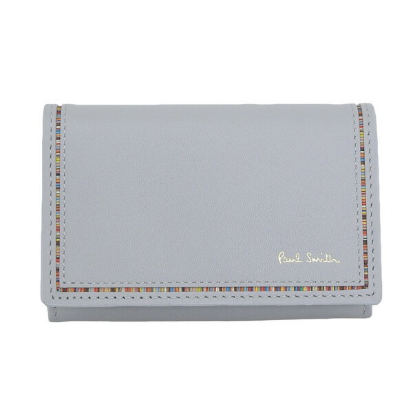 ポールスミス 小物 メンズ アウトレット カードケース 名刺ケース レザー グレー BPS270 PSMC0177 PAUL SMITH