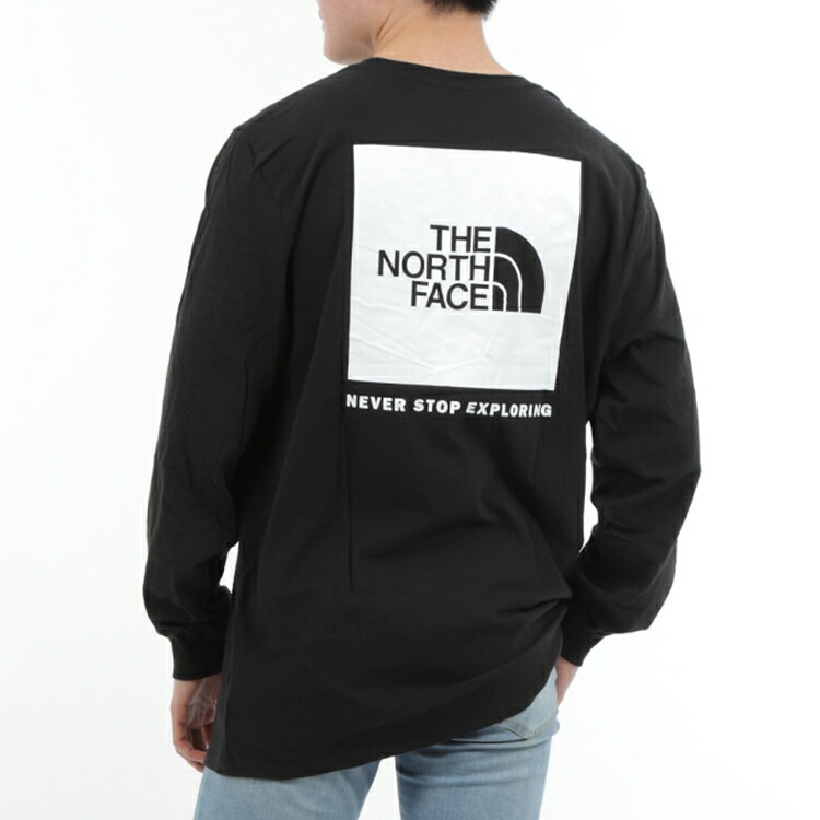 お買い物マラソン限定 当店全品エントリーでポイント11倍 ノースフェイス 衣類 メンズ レディース Tシャツ L ブラック M L/S BOX NSE TEE NF0A4762KY4-BLWHL THE NORTH FACE バレンタイン 早割のサムネイル
