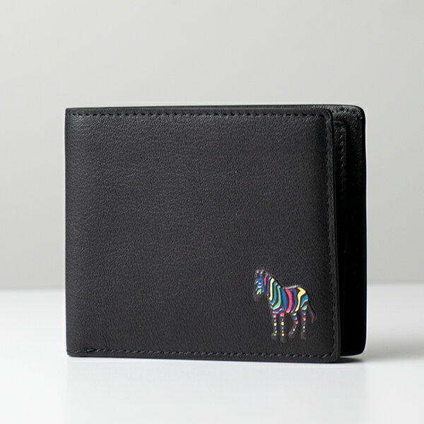 ★厳選★ ポールスミス 財布 メンズ 二つ折り財布 ブラック WALLET B COIN M2A6078-KZEBRA-79 PAUL SMITH 一粒万倍日 バレンタイン 早割