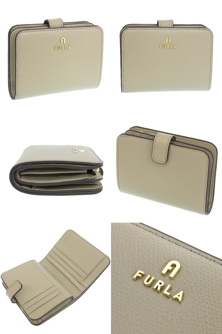 フルラ 財布 レディース 二つ折り財布 数量限定セール レザー ブルー×ベージュ FURLA CAMELIA S COMPACT WALLET WP00315ARE000 FURLA 一粒万倍日 ポイント10倍 3