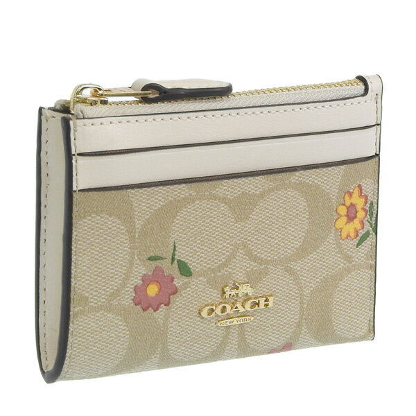 コーチ 小物 レディース カードケース アウトレット品 ベージュマルチ SIGNATURE DITSY MINI ID SKINNY 2 CH481IMOT4 COACH 楽天スーパーセール