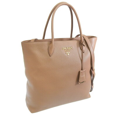 プラダ バッグ レディース トートバッグ 2WAYバッグ ショルダーバッグ アウトレット レザー ブラウン 1BG006 VIT.DAINO CARAMEL PRADA