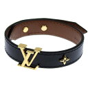 ルイヴィトン アクセサリー レディース ブレスレット 17 レザー ブラック ノワール ブレスレット・LV アイコニック M8085F LOUIS VUITTO...
