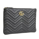 グッチ バッグ レディース クラッチバッグ レザー ブラック GGマーモント 5255410OLET1000 GUCCI 楽天スーパーセール