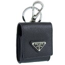 プラダ 小物 レディース エアーポッズケース アウトレット品 サフィアーノ レザー ブラック TRICK 2TT106 SAFFIANO TRAVEL NERO...