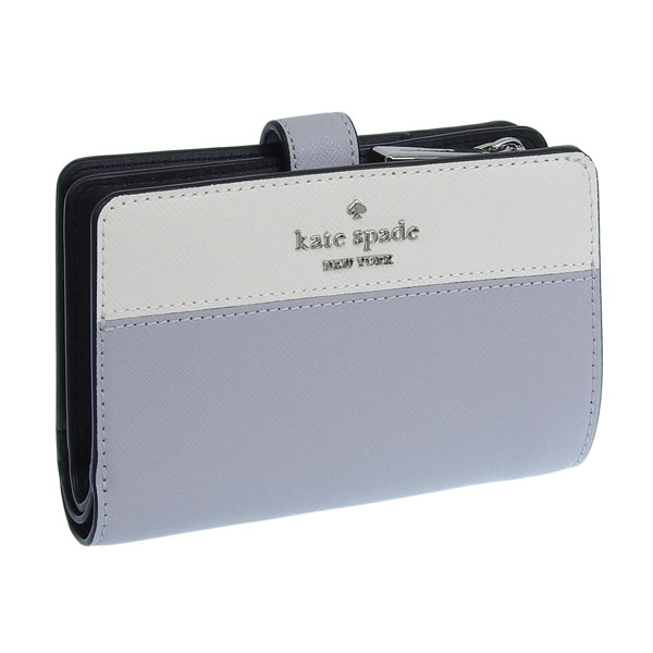 ケイトスペード 財布 レディース 二つ折り財布 アウトレット レザー グレーマルチ medium compact bifold wallet KC511-020 KATE SPADE 楽天スーパーセール