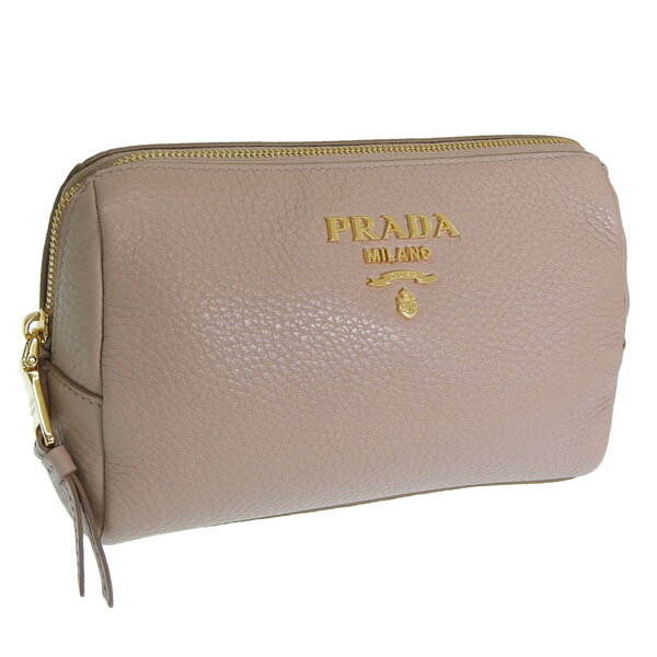 プラダ ポーチ（レディース） プラダ 小物 レディース ポーチ アウトレット TU レザー ベージュ CONTENITORE 1ND004 VIT.DAINO CAMMEO PRADA