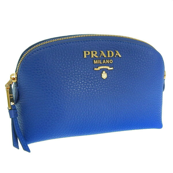 プラダ ポーチ（レディース） プラダ 小物 レディース ポーチ アウトレット TU レザー ブルー CONTENITORE 1ND005 VIT.DAINO ROYAL PRADA