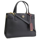 トリーバーチ バッグ レディース ハンドバッグ レザー ブラック ROBINSON SMALL SATCHEL 143194-001 TORY BURCH 楽天...