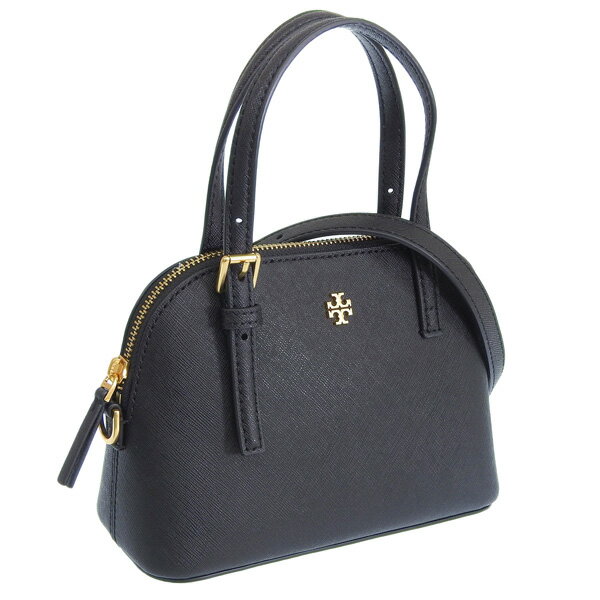 トリーバーチ バッグ レディース ショルダーバッグ アウトレット レザー ブラック EMERSON DOME SATCHEL 149694-001 TORY BURCH