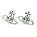 ヴィヴィアンウエストウッド アクセサリー レディース ピアス シルバー×グリーン MAYFAIR BAS RELIEF EARRINGS 6201002902W126MY VIVIENNE WESTWOOD