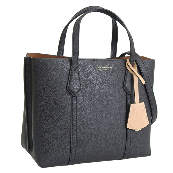 母の日プレゼント応援セール トリーバーチ バッグ レディース ショルダーバッグ レザー ブラック PERRY TRIPLE-COMPARTMENT SMALL TOTE 81928-001 TORY BURCH