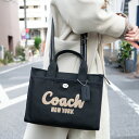 コーチ バッグ レディース 2WAY トートバッグ カーゴトート キャンバス ブラック CARGO TOTE CP158LHBLK COACH お誕生日プレゼン...