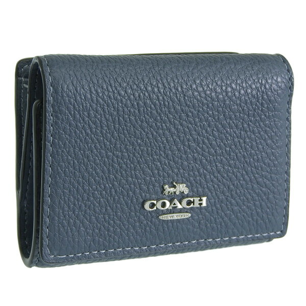 コーチ 財布 レディース 三つ折り財布 アウトレット レザー ブルー SMTH LTH MCRO WLT CM238SVDE COACH 楽天スーパーセール