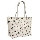 コーチ バッグ レディース トートバッグ アウトレット ベージュ×ブラック BW FLR PT CITY TOTE CP073SVCAH COACH A4対応