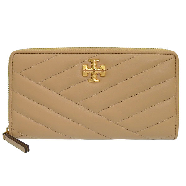 トリーバーチ 財布 レディース 長財布 ベージュ KIRA CHEVRON ZIP CONTINENTAL WAL...