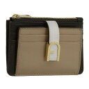 フルラ 小物 レディース カードケース レザー ベージュ×ブラック FLOW M CARD CASE WP00403BX27252031S FURLA