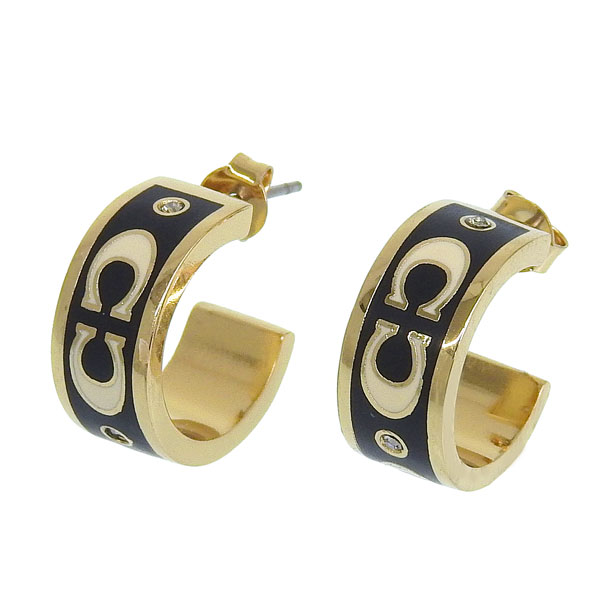 コーチ アクセサリー レディース ピアス アウトレット品 ゴールド×ブラック CI903GDBK COACH