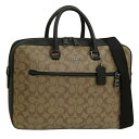 コーチ バッグ メンズ ビジネスバッグ アウトレット品 カーキ×ブラック ETHAN SLIM BRIEF SIG CR270QBT4U COACH A4対応