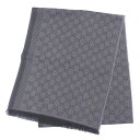 グッチ マフラー レディース アウトレット品 ウール シルク グレー GGWEBLONG 2823903G7041962 GUCCI