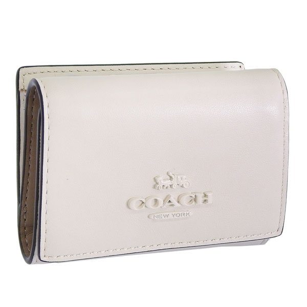 Rakuten - コーチ 財布 レディース 三つ折り財布 アウトレット品 レザー ホワイト LTH TNL HW MCRO WLLT CP260SVHA COACH