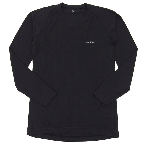 【11/25限定 抽選で2人に1人100%ポイントバック!要エントリー】 モンベル 衣類 メンズ インナー XLサイズ ブラック ジオラインL.W. ラウンドネ...