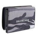 バレンシアガ 財布 メンズ 三つ折り財布 アウトレット レザー ブラックマルチ 5943122AAPB9061-ZZ BALENCIAGA