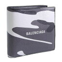 バレンシアガ 財布 メンズ 二つ折り財布 アウトレット レザー ブラックマルチ 5943152AAPB9061-ZZ BALENCIAGA