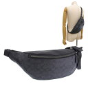 コーチ バッグ メンズ ボディバッグ アウトレット チャコール×ブラック WRN BLT BAG SIG CV926QBMI5 COACH