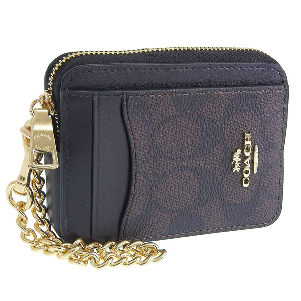 Rakuten - コーチ 小物 レディース カードケース アウトレット ウォルナット×ブラック ZIP CC SIG CW883IMXAQ COACH