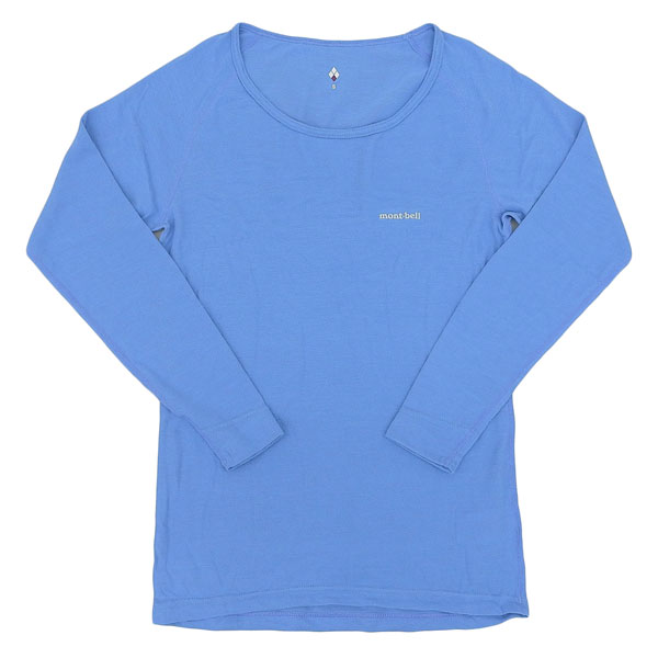 モンベル 衣類 レディース インナー Sサイズ ブルー ジオラインL.W. ラウンドネックシャツ Women's RS1107733BL Montbell