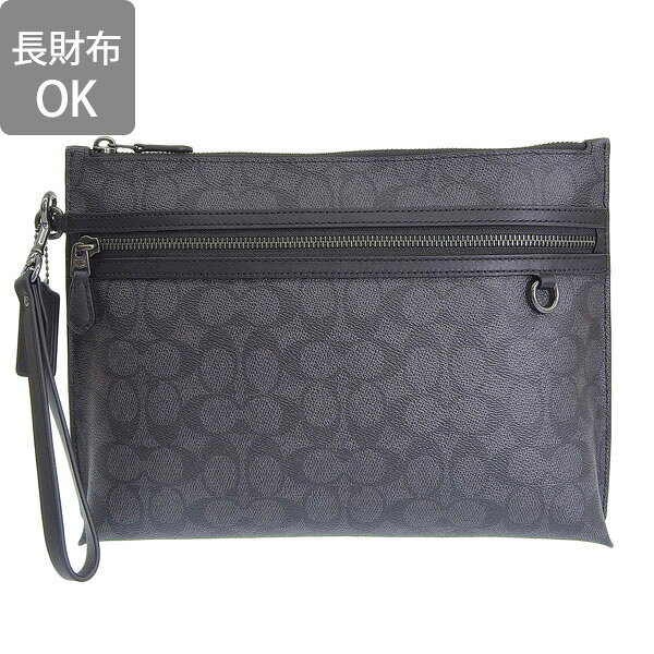 コーチ バッグ メンズ クラッチバッグ アウトレット チャコール CY985QBMI5 COACH