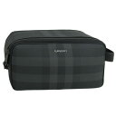 バーバリー バッグ メンズ セカンドバッグ チャコールグレー MS DOUBLE ZIP WASHBAG BRT 8071854-A1208 BURBERRY