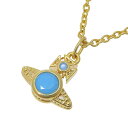 ヴィヴィアンウエストウッド アクセサリー レディース ネックレス ゴールド×ブルー LONDON ORB PENDANT NECKLESS 6302027802R702 VIVIENNE WESTWOOD