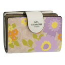コーチ 財布 レディース 二つ折り財布 アウトレット ベージュマルチ MDM CRN ZP SIG FLRL CBO30SVSAS COACH